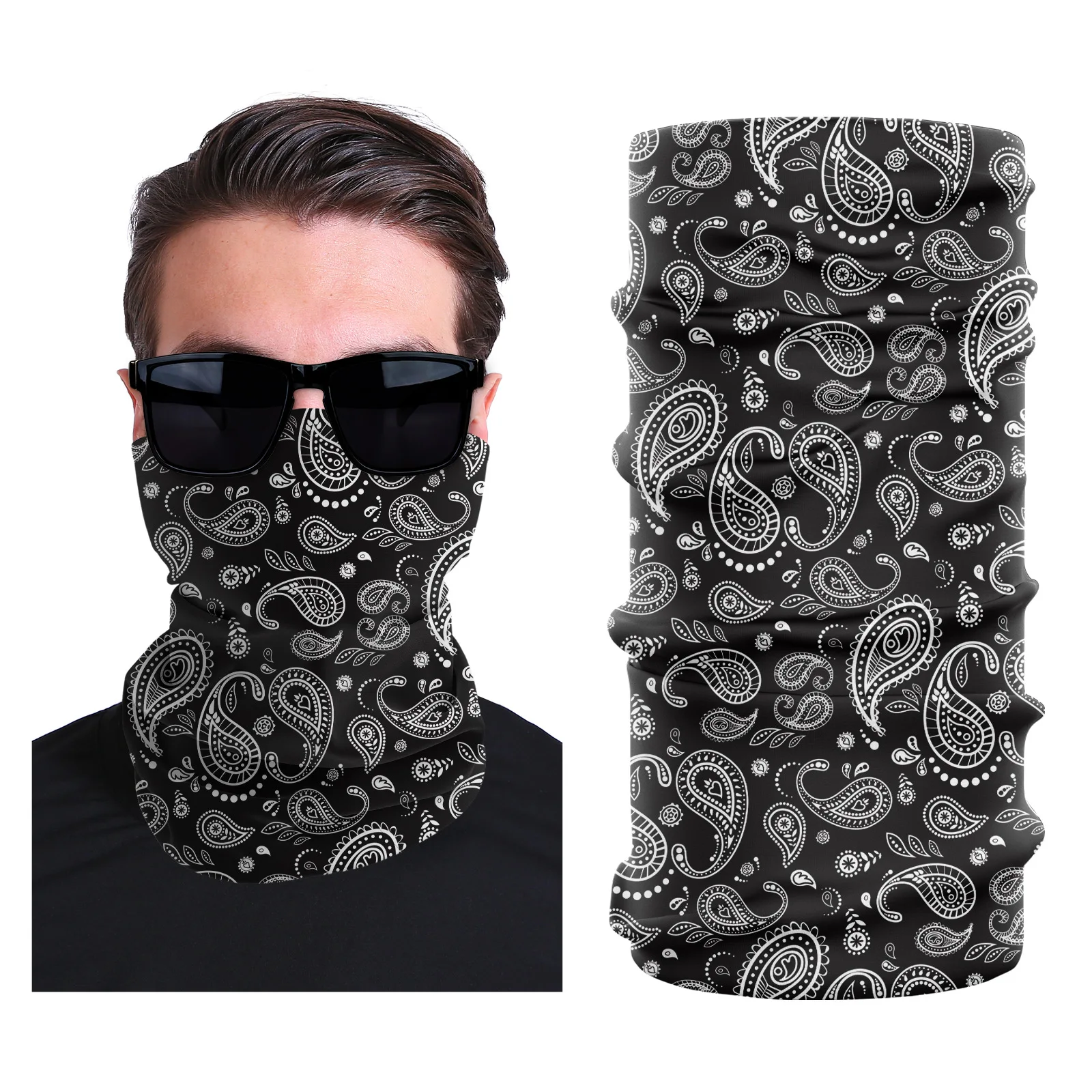 Xunhui magic headscarf, outdoor scarf, mountaineering and cycling headscarf, high elastic seamless ice silk face scarf, cross-border bandana.