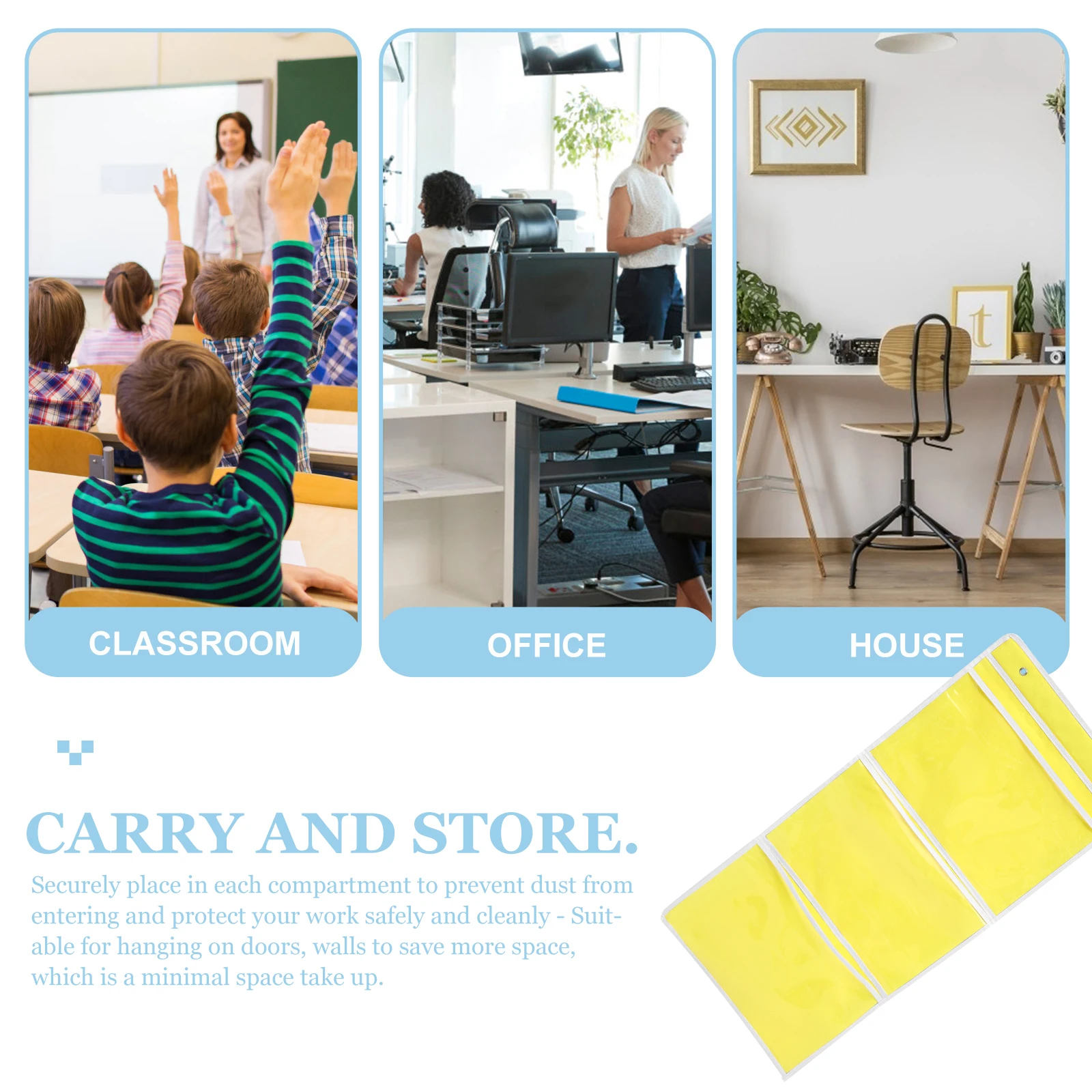 

Painting Storage Bag Organizer for Display Hanging Pouch Bags Works Fabric Drawing