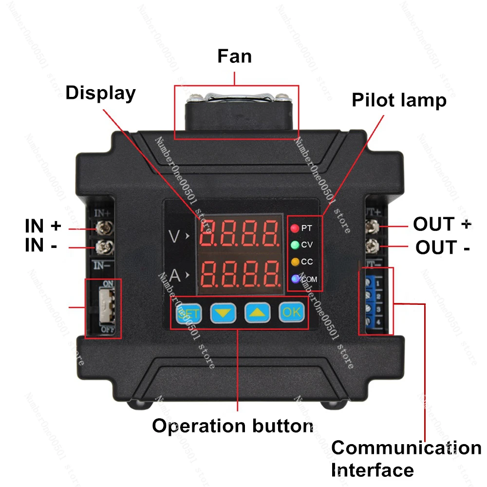 Imagem -06 - Módulo de Alimentação dc sem Fio Programável Corrente de Tensão Constante Comunicação Step-down Debug rf 485 60v 5a Dpm8605