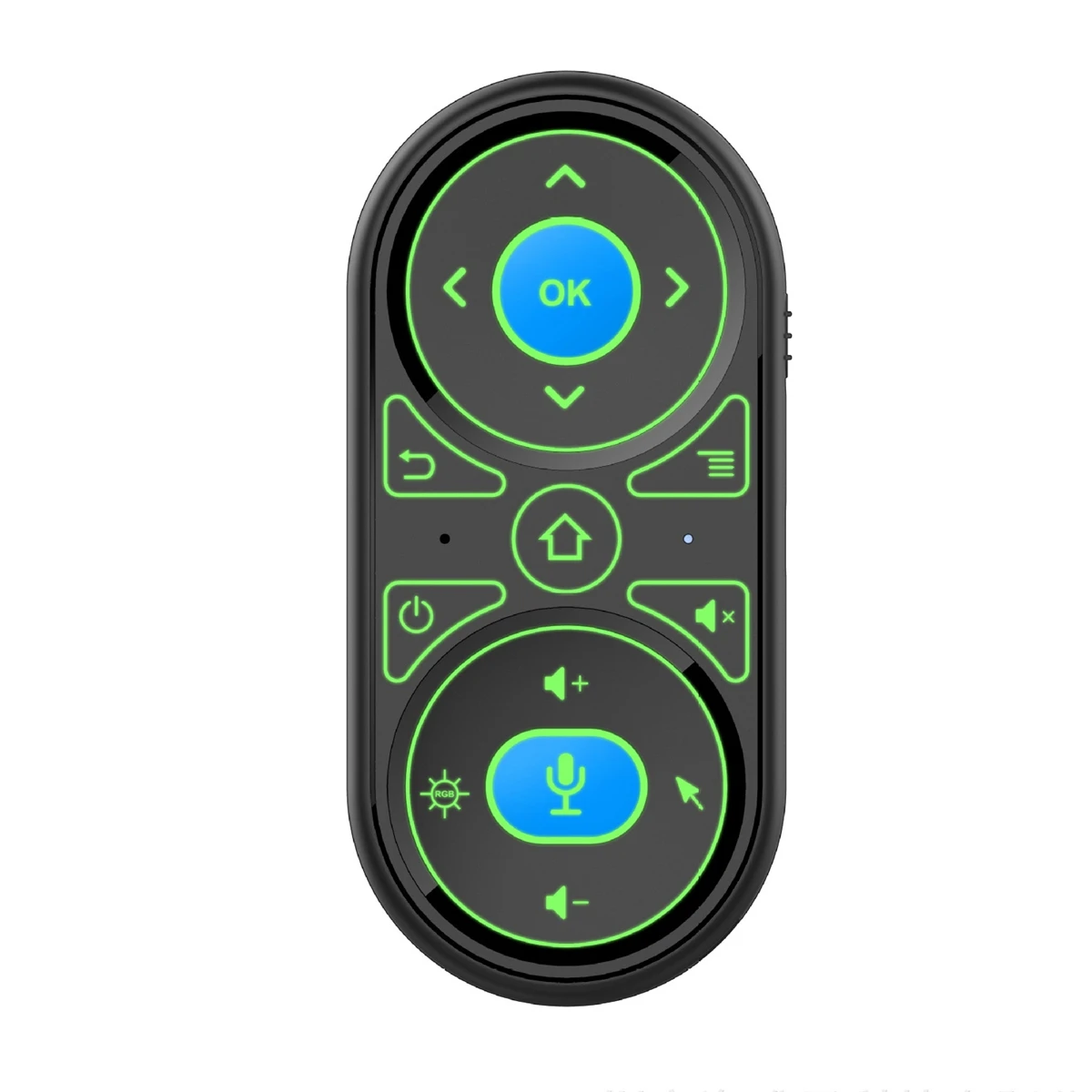 Wireless 2.4G Air Mouse, RGB Backlight, Gyro IR, Aprendendo para Controle Remoto Google Voice, Mini Teclado Recarregável, G11