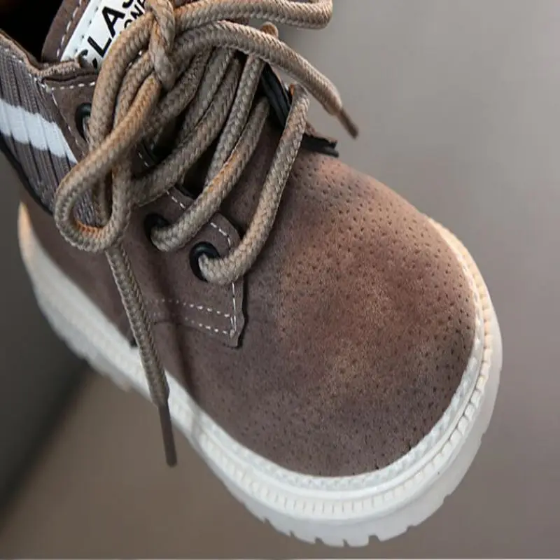 Children's 2024 Baby Handsome New Versatile Fashion Western Soft Sole Short Boots British Girls  Boys Casual Shoes