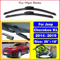 Escobillas de limpiaparabrisas para Jeep Cherokee KL 2014, 2015, 2016, 2017, 2018, 2019, parabrisas, ventana delantera, accesorios de coche, 26 