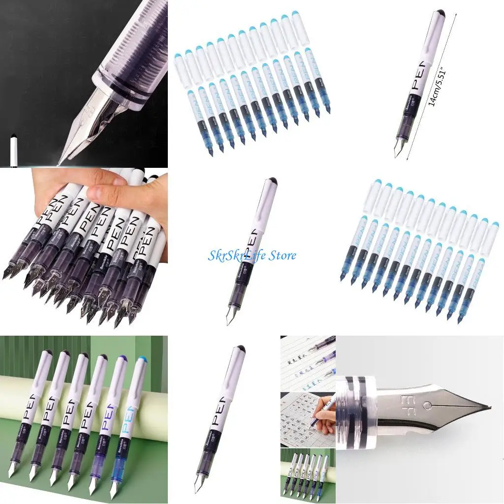 

E65E Student Writing EF Tip Fountain Pen Large Capacity Smooth Pen Practice Pen Art Stationery Supplies