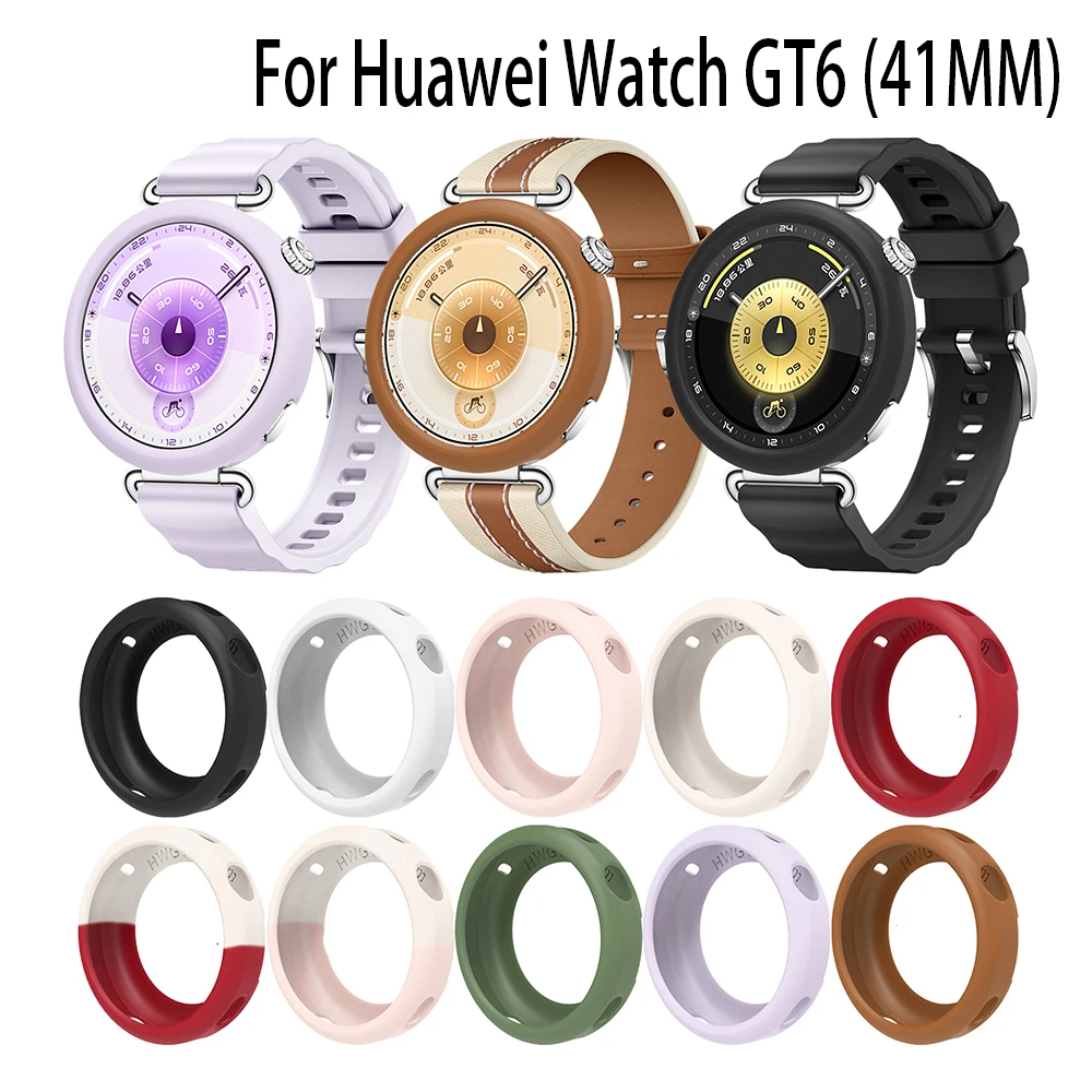 Silikon-Schutzhülle für Huawei Watch GT 6 41 mm SmartWatch-Abdeckung, Displayschutzschale, GT6 41 mm Zubehör-Rahmen
