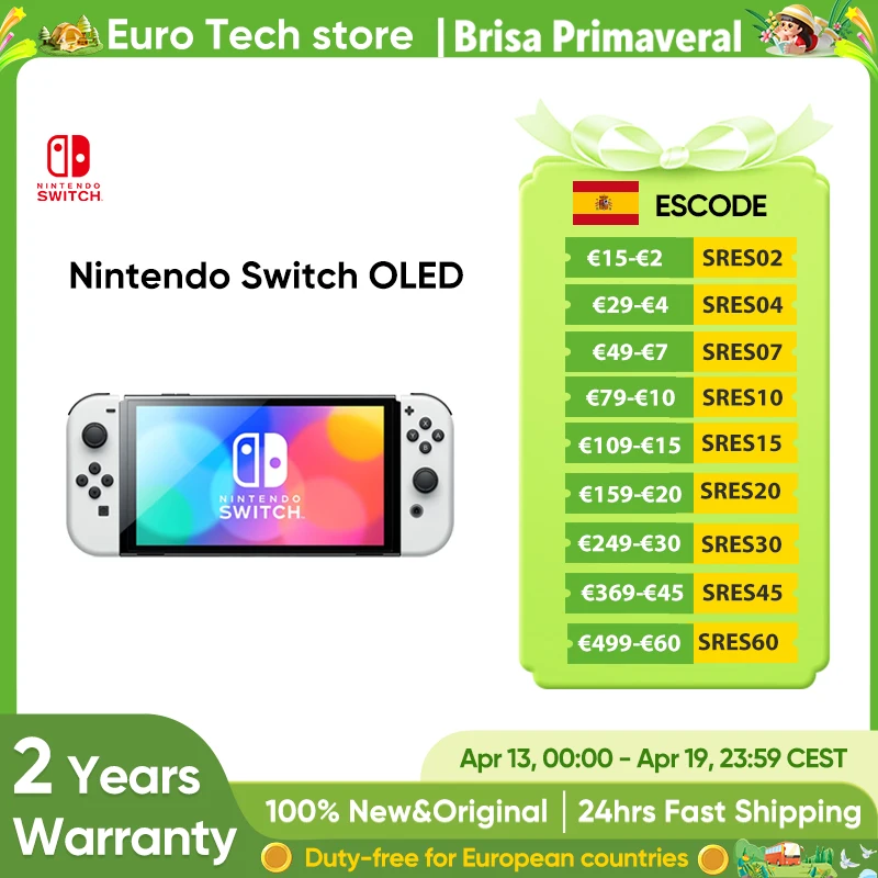 Nintendo Switch Model OLED 7-calowy ekran Uchwyt Joy-Con Ulepszony dźwięk Regulowana konsola Stabilny tryb TV Gra wideo