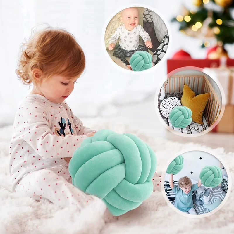 Soft Knot Ball Pillow Round Pillow Pillow Handmade Cushion Children Home Plush Pillow