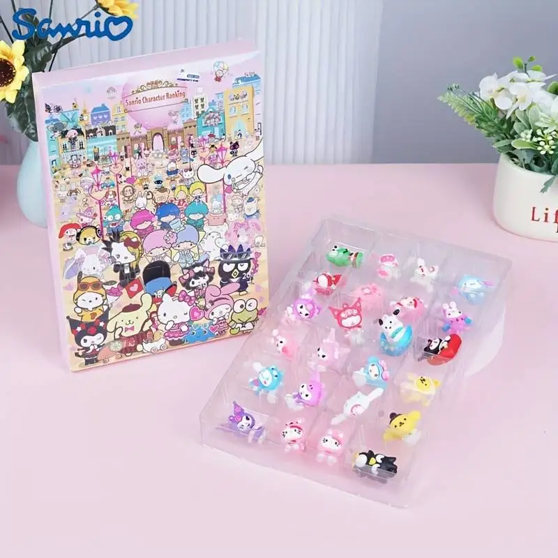 Miniso Sanrio Christmas Advent Calendar Anime Figure Models Juguetes Advent Surprise Toys For Children 2024 Navidad Gift