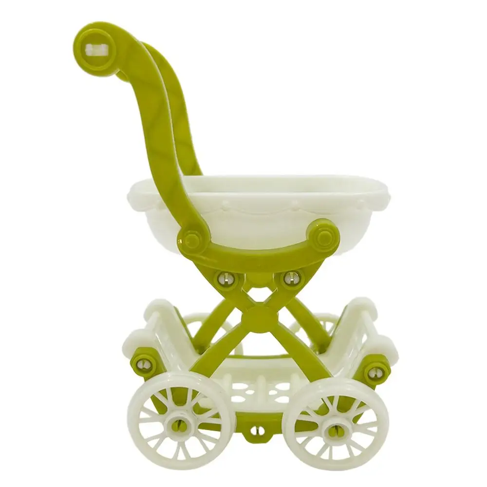 Shopping Cart Stroller Model Toys Simulated Plastic Doll Accessories Shopping Cart for Ornament