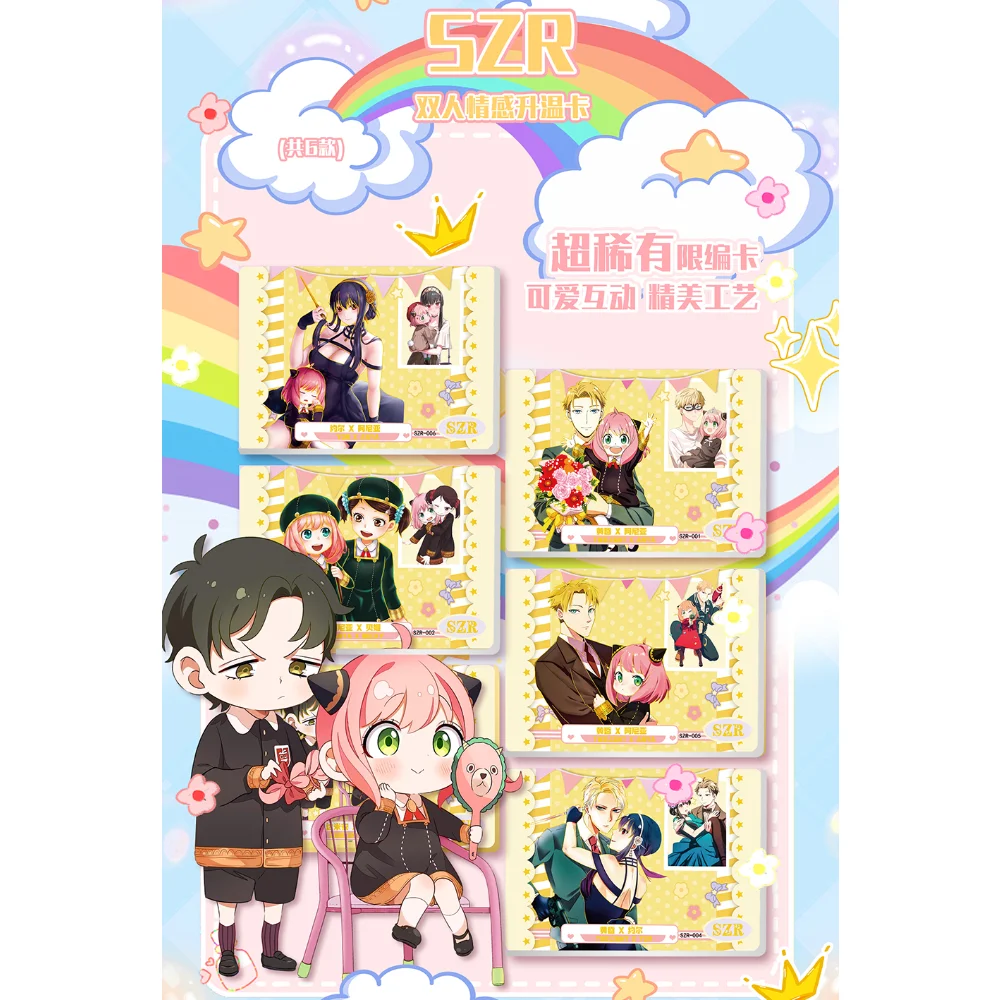 Classici anime giapponesi Carte da collezione per bambini Personaggi della commedia quotidiana della famiglia Carte da gioco rare Regali di compleanno per ragazzi e ragazze