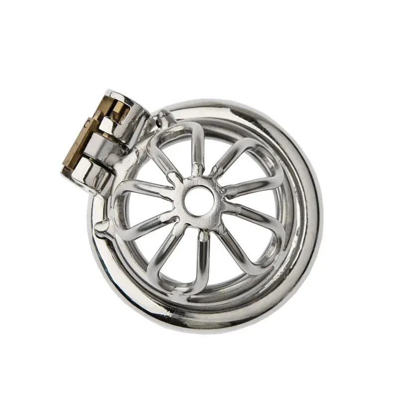 貞操帯亜鉛合金製コックケージカーブリング貞操ベルト男性用エロティックボンデージBDSMセックストイ不正行為防止エロティック尿道ロック