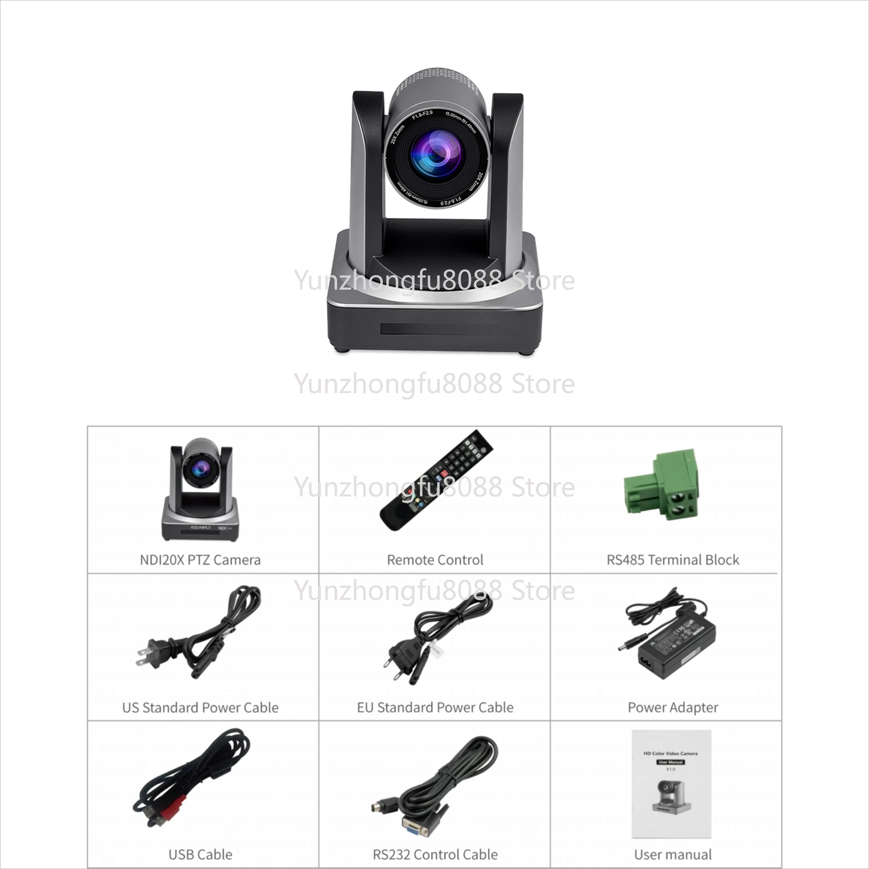 NDI20X USB/3G-SDI/HDMI live streaming PTZ camera/support 20x zoom PoE can be used to customize the logo