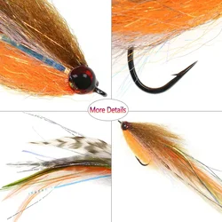 Bimoo Streamer 2/0 Plumas Flash Grizzly – Para trucha y lubina