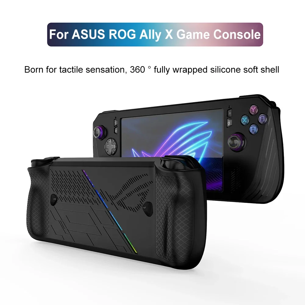 

Для игровой консоли ASUS ROG Ally X, силиконовый защитный чехол, нескользящий чехол для игровых портативных устройств, защита от царапин, пылезащитный чехол