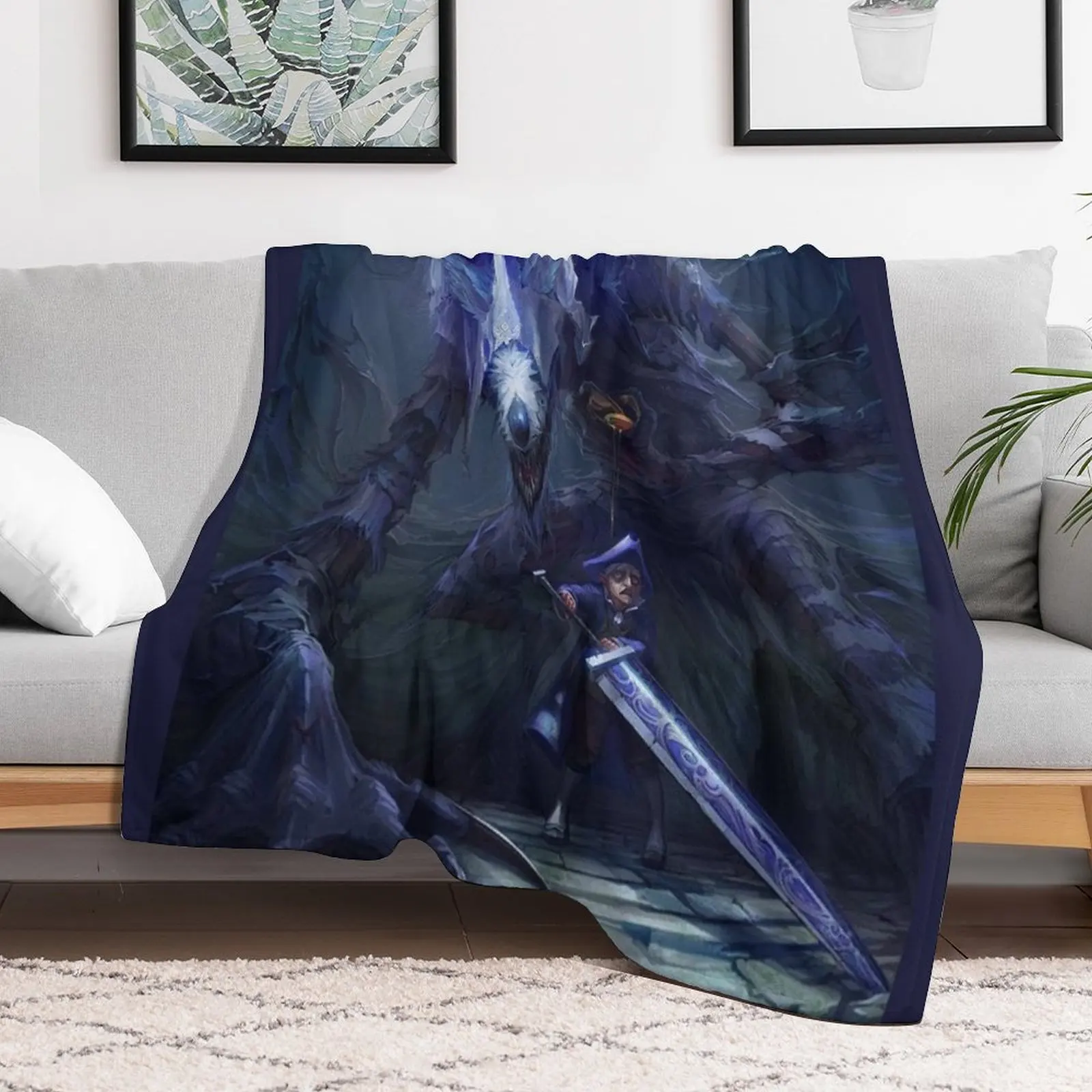 Bloodborne Throw Blanket Sofa Throw Decoratives Thermal Blankets