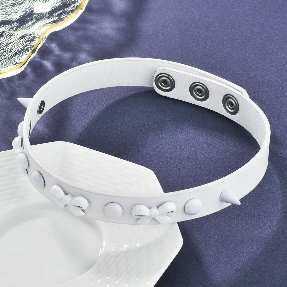 2025ボウシリーズレザーネックレス、タンジェリングッドベジタブルタンニンなめしレザーネックレス、鎖骨チェーンネックレス