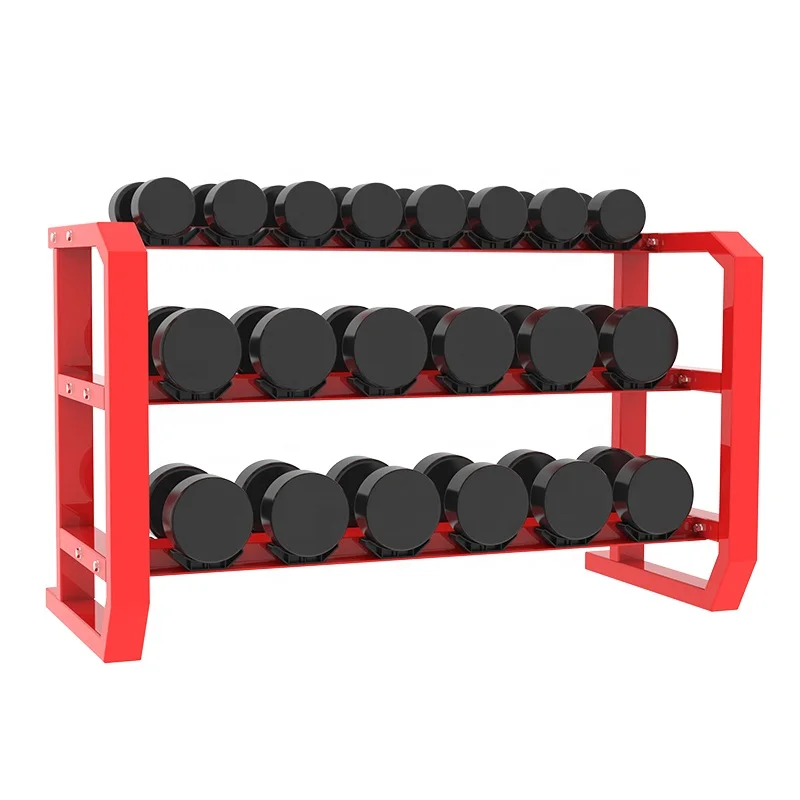 

Functional Training Zone Dumbbell Rack with Weight Set Bodybuilding Storage Rack for Strength Area Organization