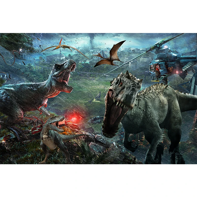 Custom papel de parede bos Tyrannosaurus Rex behang schilderij kamer muurschilderingen Dinosaurus dieren behang home decor Stickers
