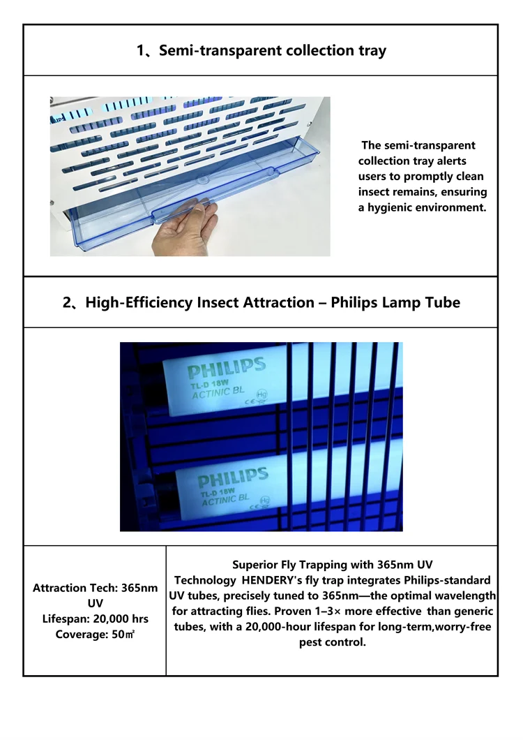 Hot sell High-Efficiency Insect Attraction Electric Fly Killer Indoor Mesh Fly Trap With Blue Light