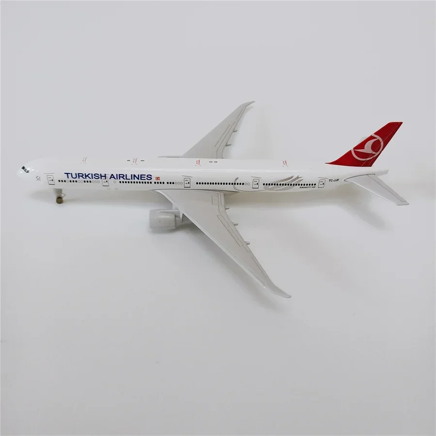 19cm Air Turkish Airlines Boeing 777 B777 Airways Airplane Model Alloy Metal Model Plane Diecast Aircraft w Wheels Landing Gears