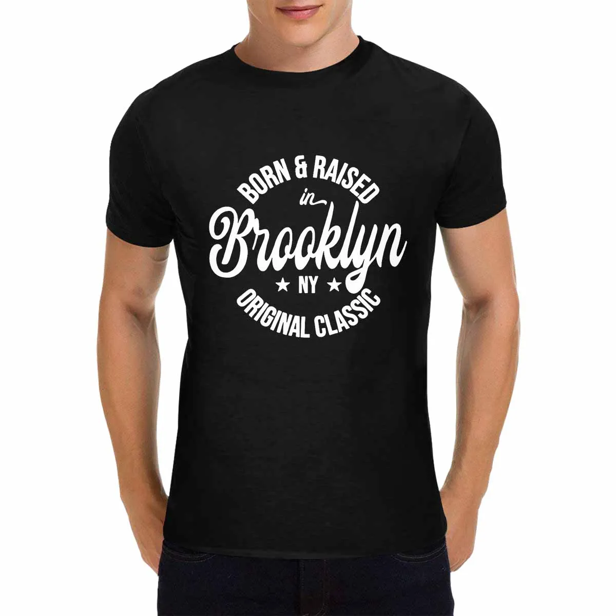 

Born and Raised in Brooklyn T-Shirt Casual S-3XL Birthday T-Shirt Funny Gifts for Men lwf 180g