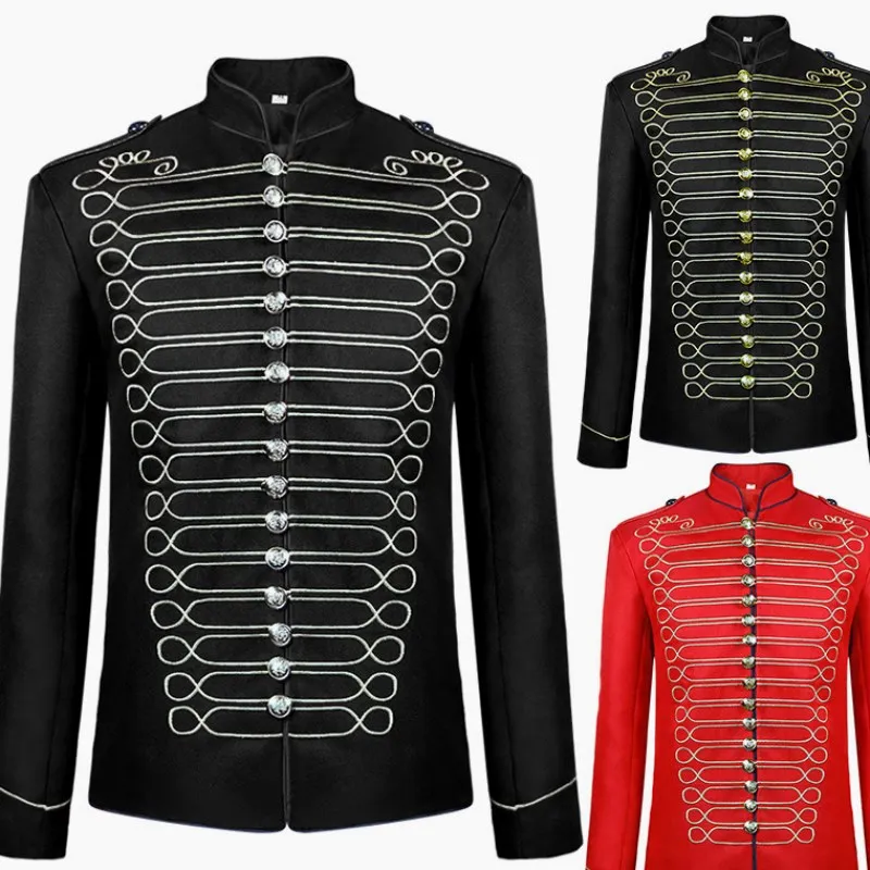 

Hot S New loween Wi Medieval Long Sve Punk Officer Drum orm Women's Ethnic Stage Costume Autumn 2020