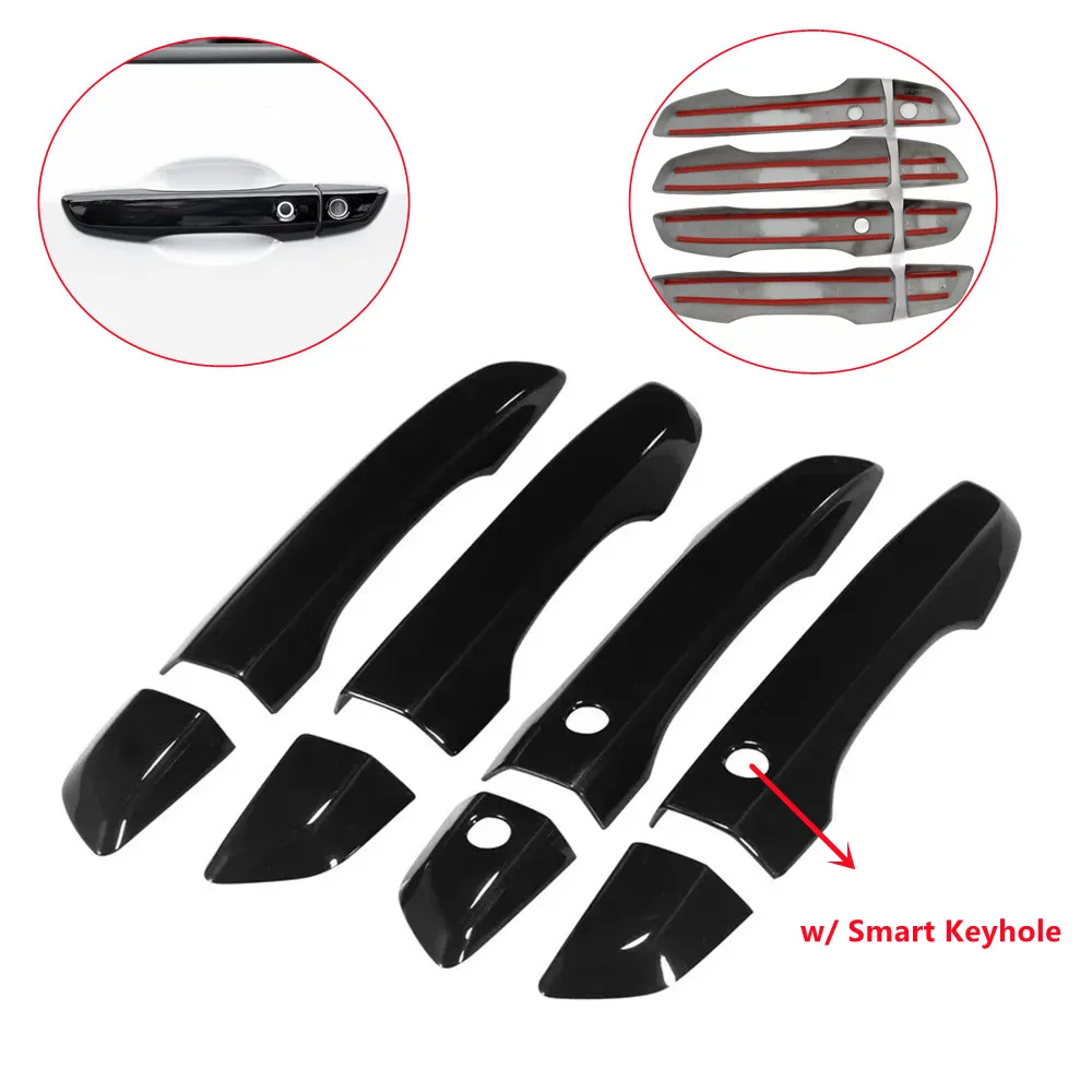 

1 комплект для LHD Honda Civic 10-го поколения 2016-2021, внешняя дверная ручка, рамка, накладка, защитная наклейка из АБС-пластика, аксессуары