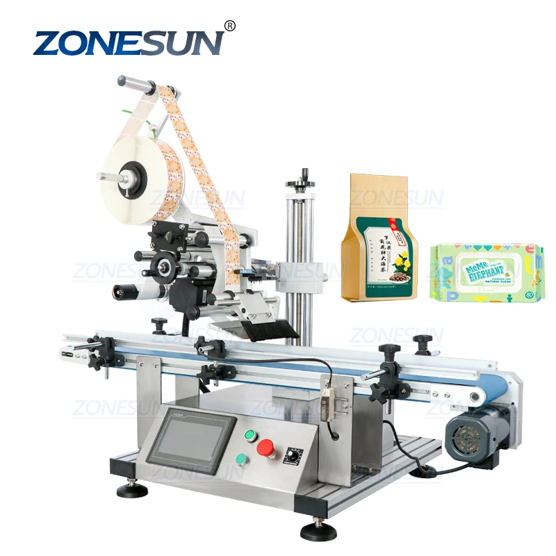 

ZS-TB150P Flat Plastic Bag Sticker Automatic Sticker Labeling Coding Machines Labeler Price