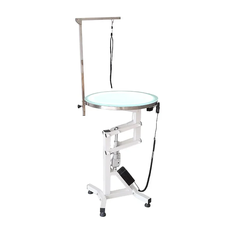 

Small Pet LED Electric Lift Round Beauty Table Pet Shop Veterinary Clinic Lighting Examination Table