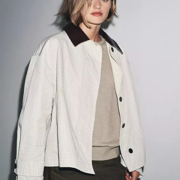 ZBZR Faion ort Cappotto con colletto effetto pelle Donna Autunno Nuovo Sle Calore Gioventù Fibra di poliestere 00% Sle europeo