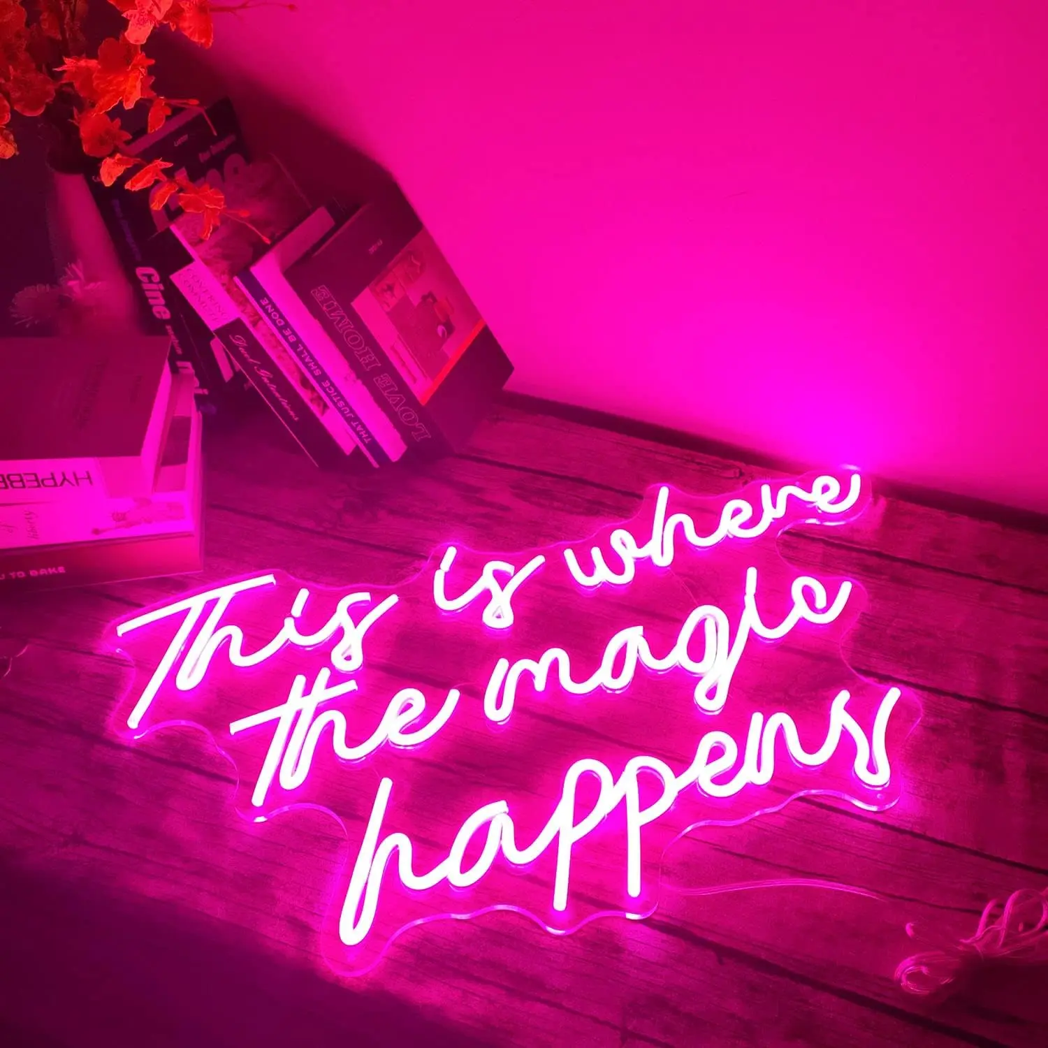 This is Where The Magic Happens Led Neon Light Signs for Beer Bar Club Bedroom Office Hotel Pub Cafe Birthday Wedding Engagement