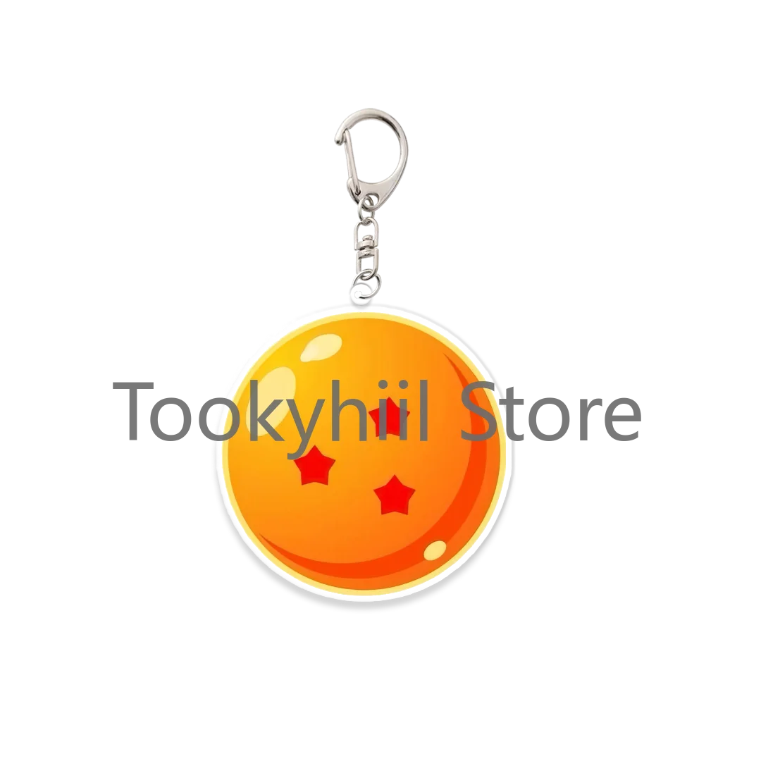 Goku Portachiavi in acrilico Mini Q Accessori Ciondolo Gioielli Kakarotto Cartoon Decora Figura anime ChiChi Oolong Ragazzo Regalo di compleanno