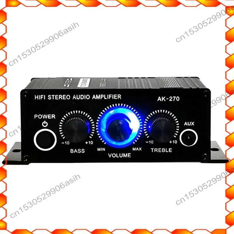 -AT52 AK-270 AK270 12V Mini HIFI Wzmacniacz Audio Domowy Samochodowy Kino Wzmacniacz 2 Kanałowy Wejście USB/SD AUX