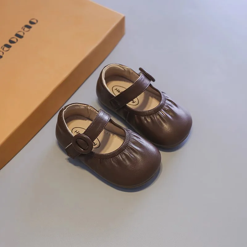 New baby single shoes baby outdoor walking shoes high-quality kids sandals children's pea sandals fashionable and breathable