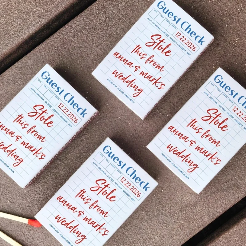 Just Married Car Sketch Matchbooks, Custom Wedding matchbox, Wedding Favors, Wedding Souvenirs, Engagement Matchbox, Personalize