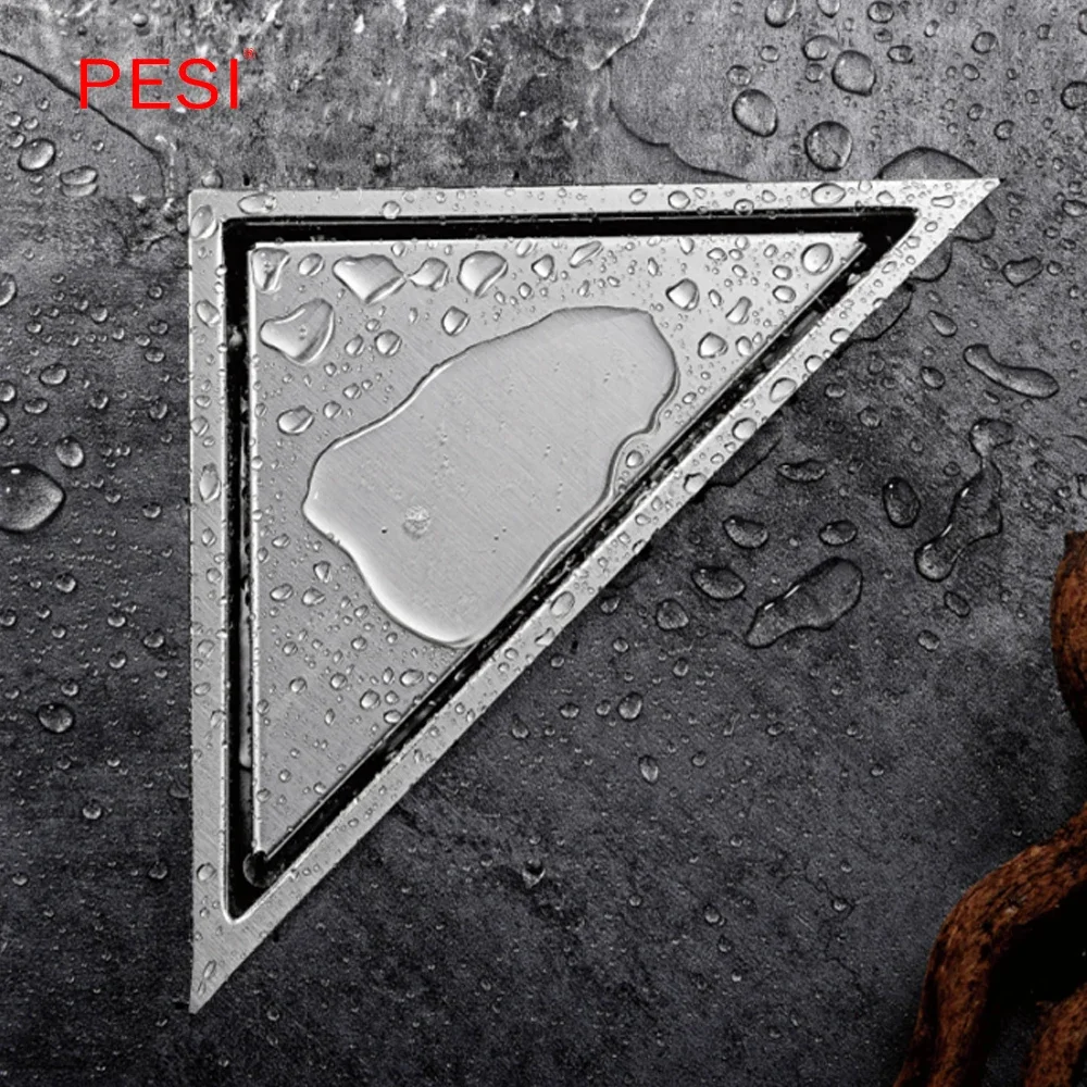 304 Stainless Steel Invisible Bathroom Floor Drain Waste Grate 15/11cm Linear Anti-odor Long Bathroom Shower Floor Drain.