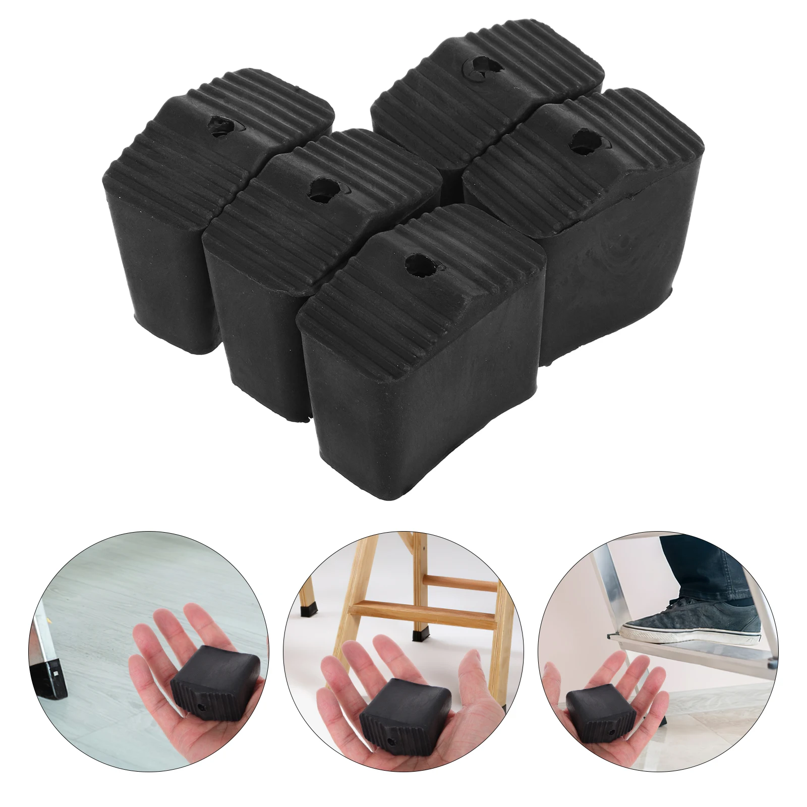 

5 Pcs Folding Herringbone Ladder Bumper Pads Accessories Extension Replacement End Caps Rubber Covers