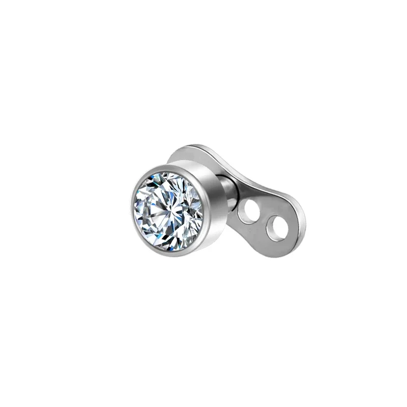 F136 Titanium piercing Dermal Anchor Women Hinged segment Surgical 16G microdermal	Helix Piercing Hiden Skin Diver Body Jewelry