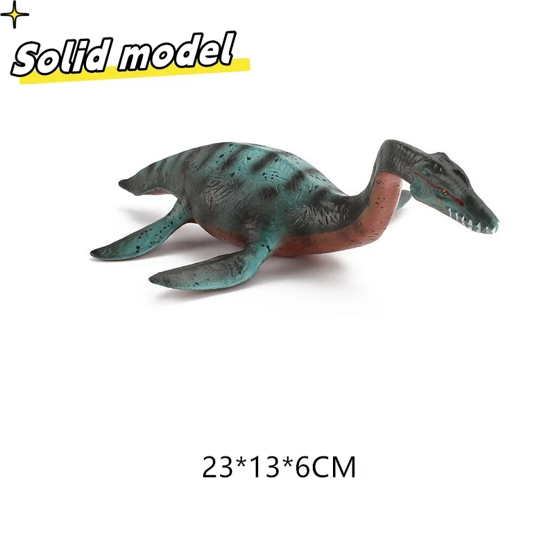 Ancient prehistoric marine life simulation dinosaur model blue plesiosaur action doll children's puzzle toy gift