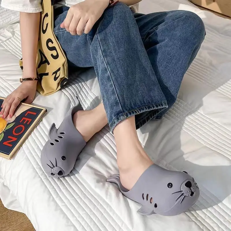 

Women's Slippers Summer Sandals Flipper Sandals Sea Beach and Pool Shoes Flip Flop Shoes Slippers Dolphin Style