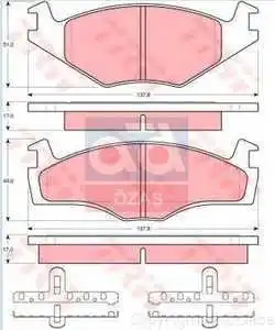 Store code: GDB1219 for brake pad ON 00 POLO 17mm 