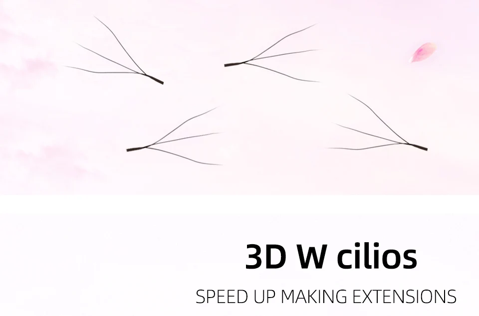 NEU Braune 3D Fairy Wimpernverlängerung, Braune 4D W-förmige Wimpern, Vorgefertigte Fächerwimpern, 5D Kleeblatt-Wimpern, Handgewebte 3D Spike Kleeblatt-Wimpern – Detail 6