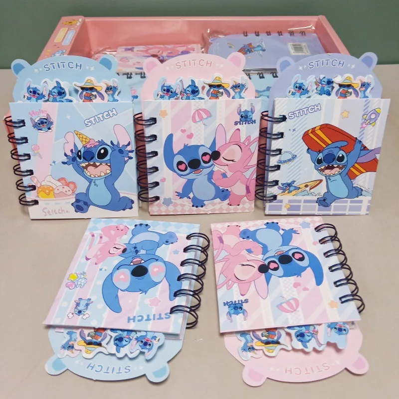 4-20pcs New Stitch Cartoon Separated Page Coil Notebook Color Notebook Stitch Student Supplies Wholesale