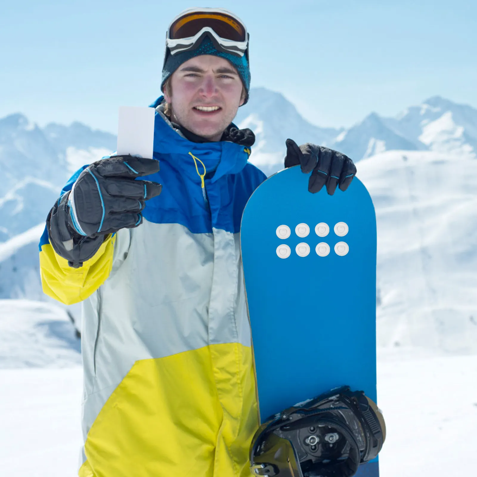 

50Pcs Snowboard Grip Pads Non Slip Self Adhesive Step Pads Enhanced Traction for Snowboarding Safety Outdoor Winter Sports