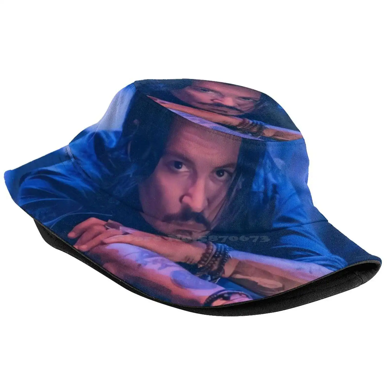 Johnny Depp Blue Sun Cap Fisherman Hat Bucket Hats Johnny Depp Art Johnny Depp Wallpaper Johnny Depp Illustratiton Actor