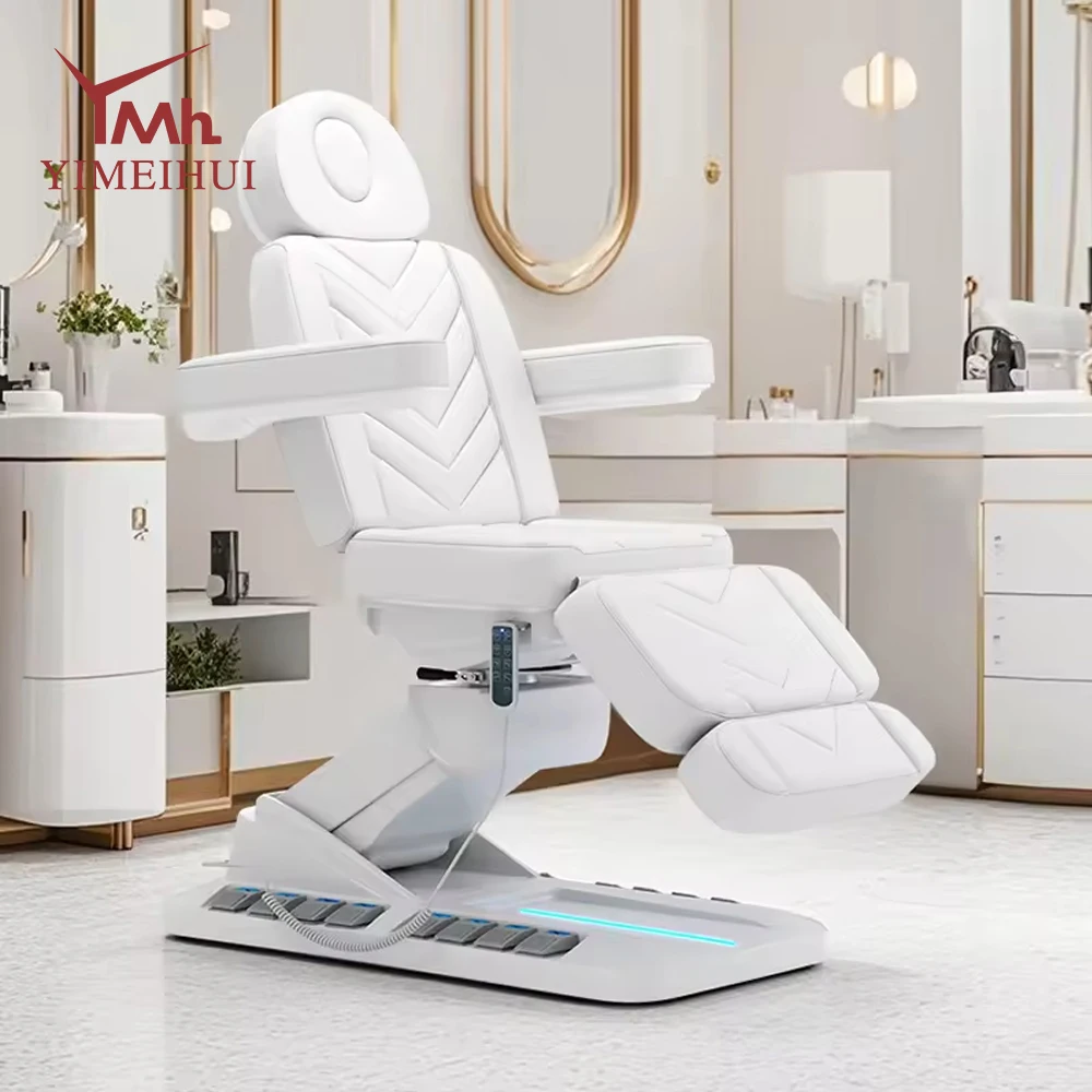Camilla portatil para masaje cama de beleza facial cosmética com rotação de 4 motores