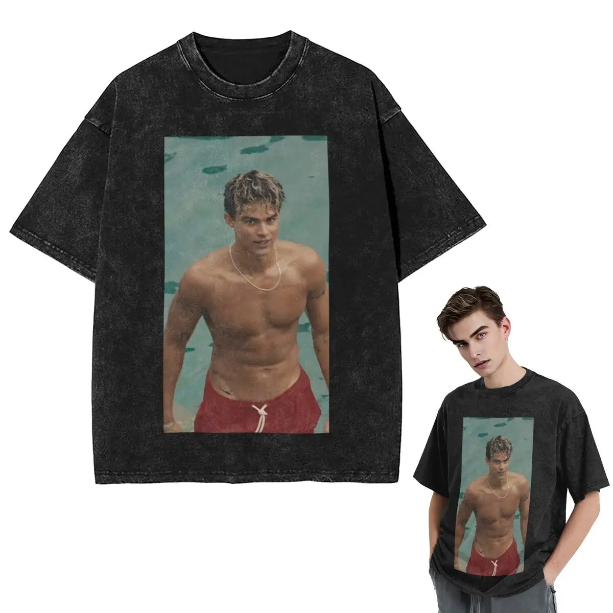 Streetwear T-Shirts Matthew Broome My Fault London Movie Washed T Shirt Short Sleeve Hip Hop T-Shirt Tops Tees for Men Women