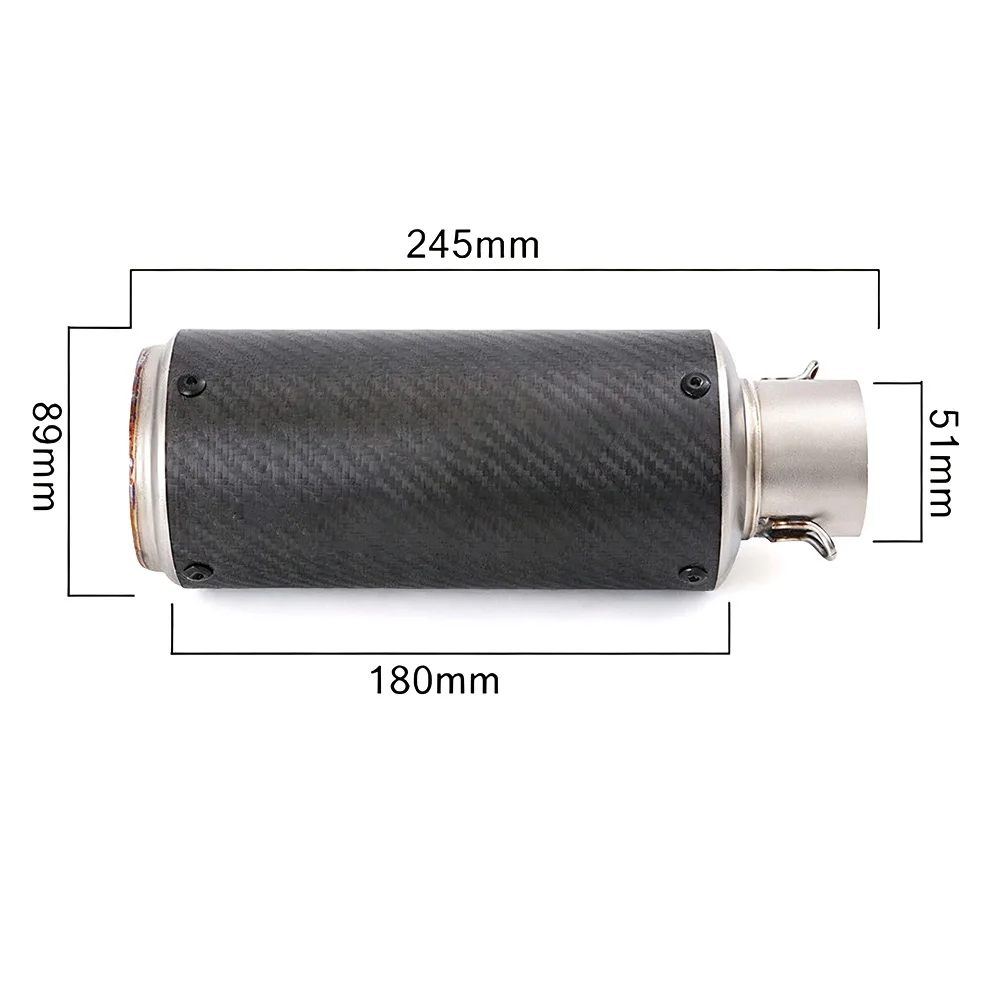 Für Yamaha YZF R7 XSR700 MT-07 2021-2024 Komplettes Auspuffsystem 51mm Schalldämpfer Carbon-Auspuffrohre Auspuffanlagen – Detail 4