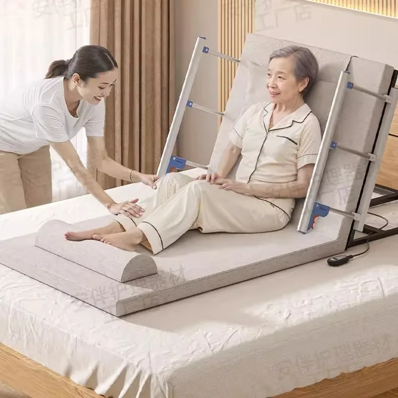 Electric Adjustable Back Lifter Medical Bed, Remote‑Controlled Mattress Rise Assist Lift Aid For Elderly Patient Home Care