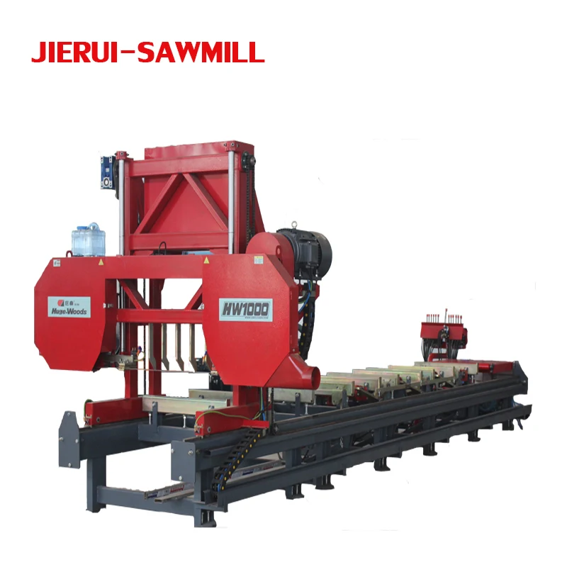 Horizontal Portable Band Sawmill Wood Cutting Saw Hines Hydraulic Horizontal Band Saw Mill For Woodworking