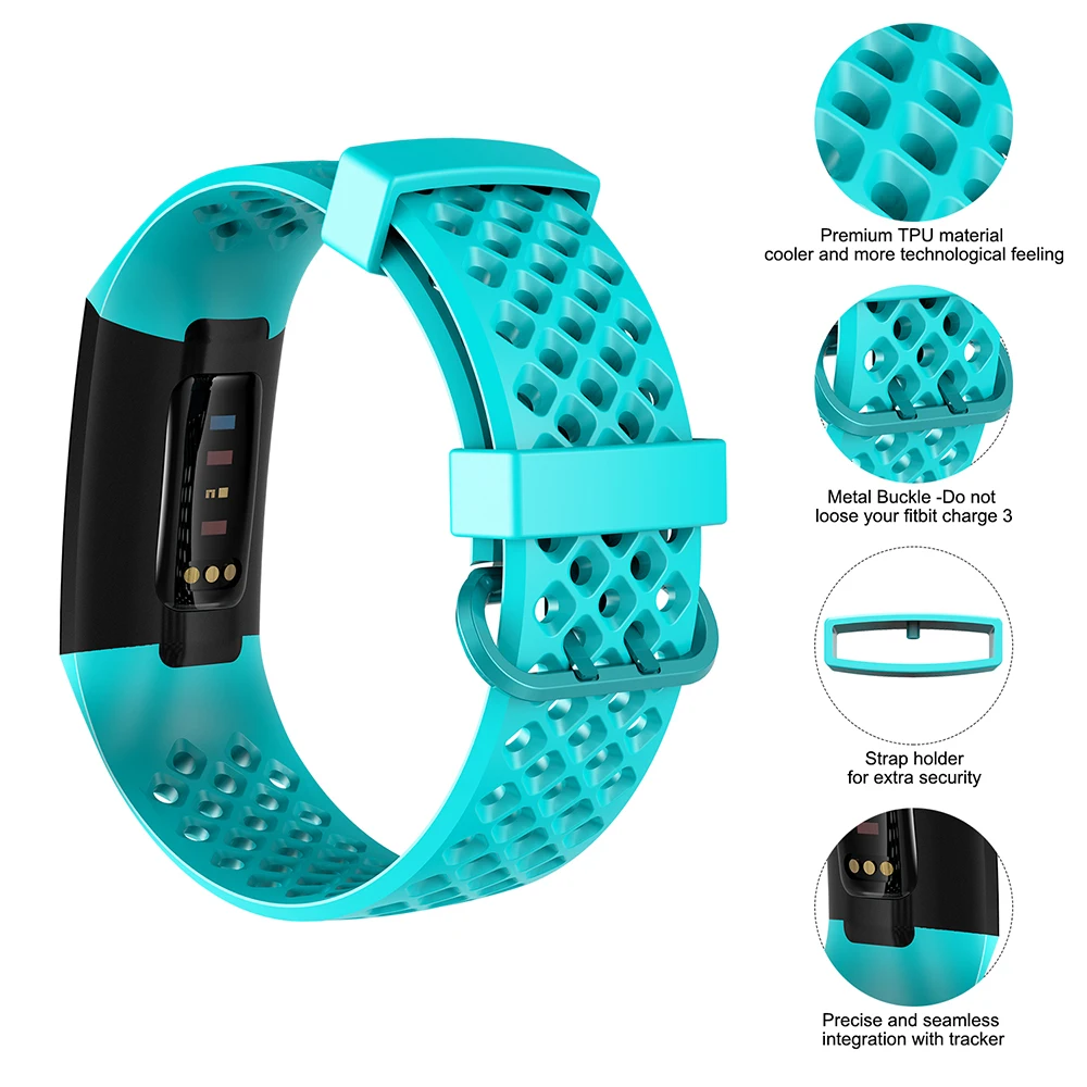 For Fitbit Charge 3 4 Band Soft Silicone Wrist Watch Strap For Fitbit Charge 3 For Fit Bit Charge 4 Band Replacement Accessories